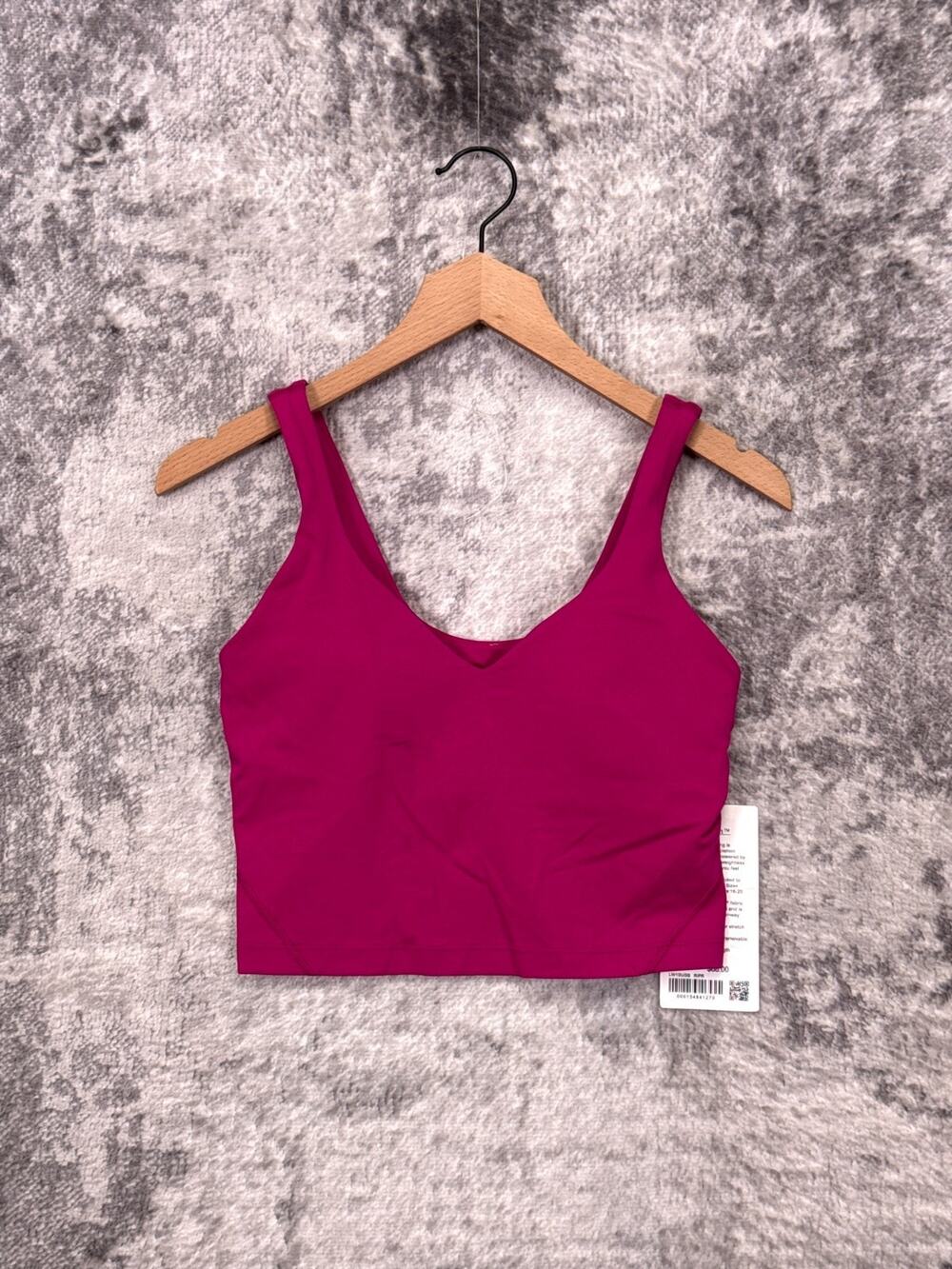 New Lululemon Align Crop Tank Top 6 Womens Pink Nulu Fabric